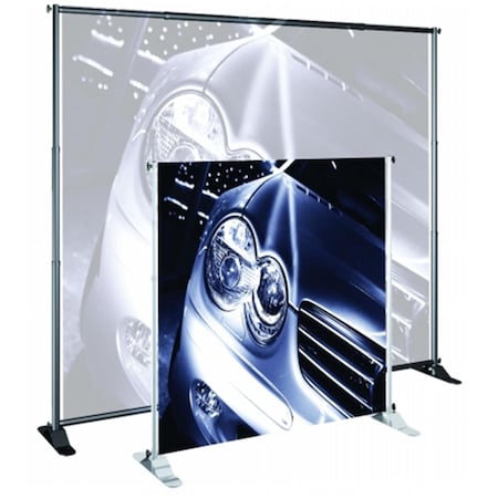 Grand Format Banner Stands 30 In.-48 In. Jumbo Banner Stand- Silver